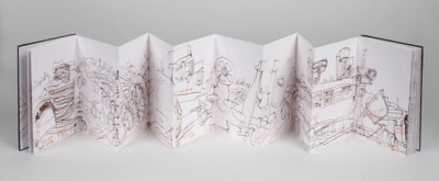 Concertina sketchbook