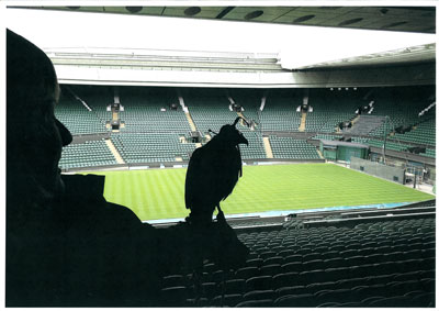 Sally with Rufus the Hawk