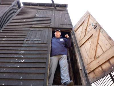 Mick at net shop door