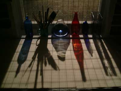 The studio at night