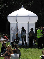 Brighton pavilion Gardens drawing tent