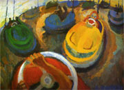 Dodgems, Oil on Board
