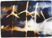 Wind Turbines. Quink ink and bleach on paper