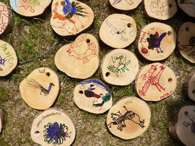 Log drawings made on Brownsea by pupils of Pokesdown School