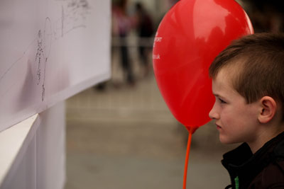 Live Drawing on the South Bank for Liberty Festival