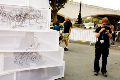 Live Drawing on the South Bank for Liberty Festival