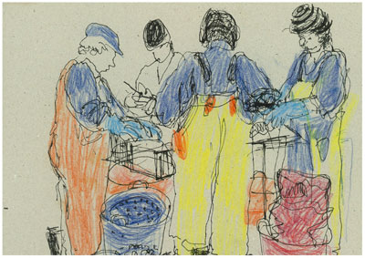 Processing scallops