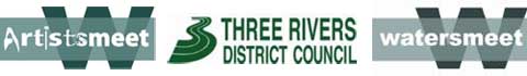 artists meet, 3rivers, and watersmeet logos