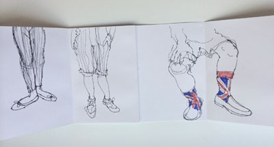 ballet pumps and union jack socks