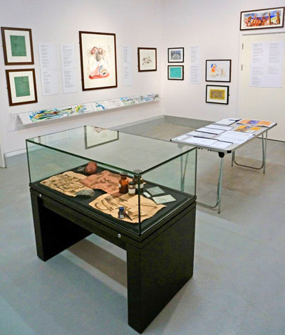 Geevor Tin Mine Exhibition Installation shot with display case