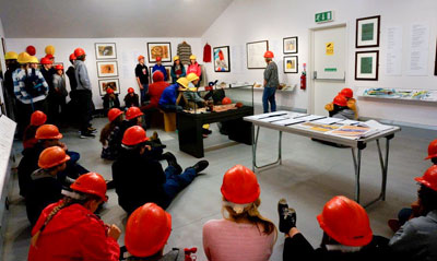 Talk at Geevor Exhibition with Saltash School